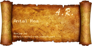 Antal Rea névjegykártya
